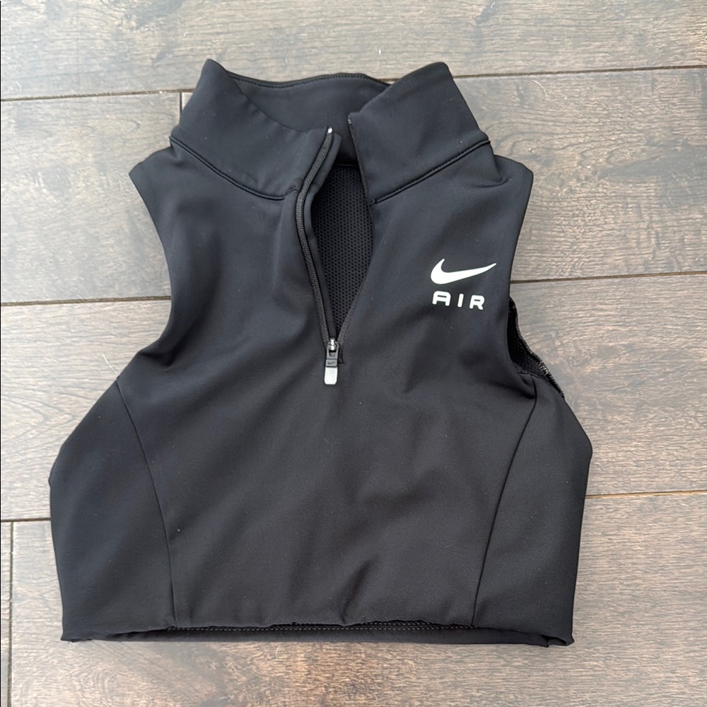 Nike Black Zip-Up Sleeveless sports bra